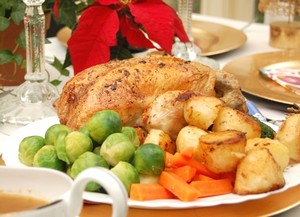 美味しいクリスマスのローストチキン